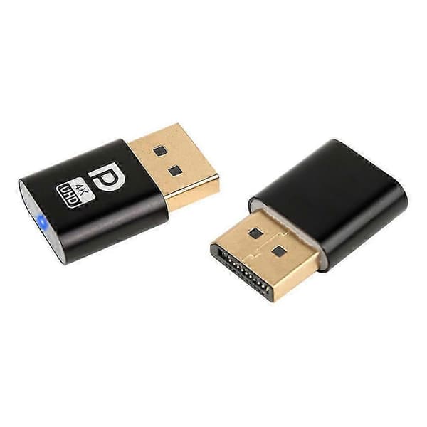 4K DisplayPort Dummy Plug - Hodløs Ghost Emulator EDID-adapter for PC og skjerm (DP-skjerm)