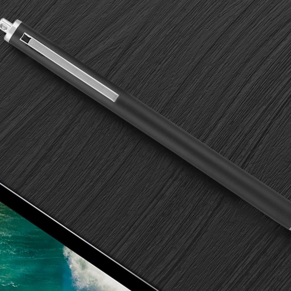 Stylus med stoffhode for Samsung Tab/LG/Huawei/Xiaomi-smarttelefoner og nettbrett for iPad 2018 (svart)