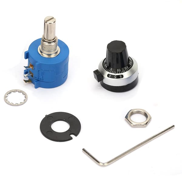 3590S-2-104L Trådlindad Potentiometer 100K Ohm med 10 Varvs Räkneratt Vridknapp