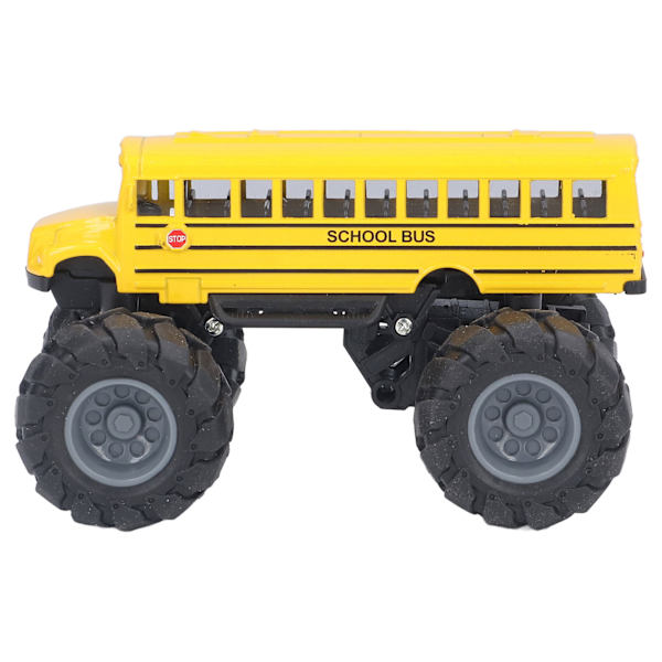 1:43 Skala Bus Bil Model Legering Store Hjul Høj Simulation Pull Back Skolebus Legetøj Gul