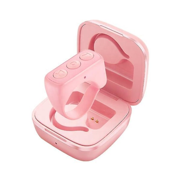 Bluetooth-kamerafjernkontroll for videoopptak, rosa rullefinger for iPhone iPad iOS Android, todelt sett