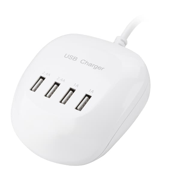 100-240V 4-ports USB skrivebordslader Multi hurtig veggladerstasjon strømadapter US-plugg