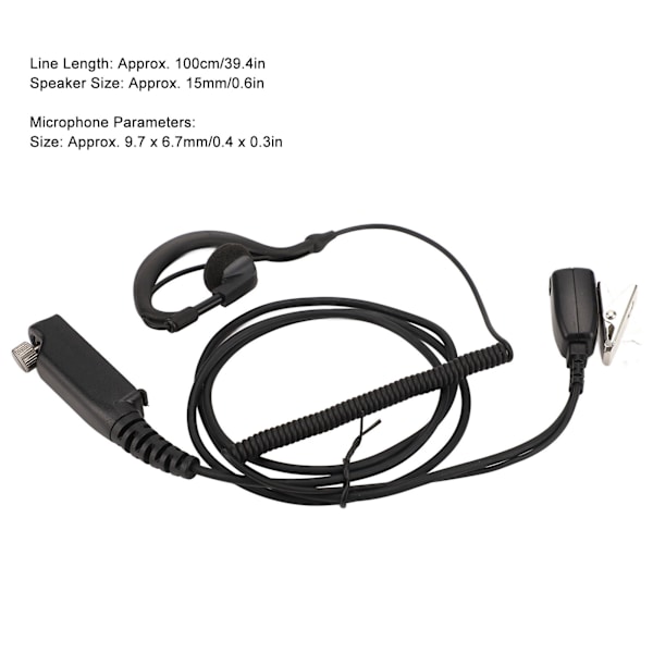 G Shape Headset Mic PTT Vahvistettu Plug and Play Hands Free Walkie Talkie kuuloke mikrofonilla PTT Sepura STP8000