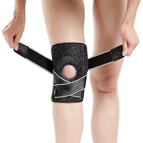 Knäskydd med sidostabilisatorer & patella gelkuddar för knästöd