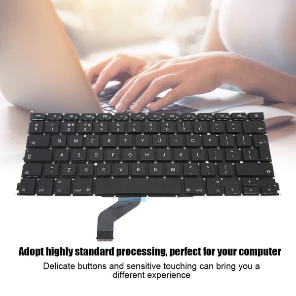 Näppäimistön vaihtokomponentti, herkkä kosketus, musta asettelu, sopii MACBOOK PRO A1425 13\"