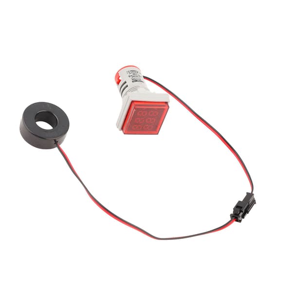 LED Digital Display AC Spænding Strømmåler Indikator 22mm 0-100A Måler Indikator (rød)