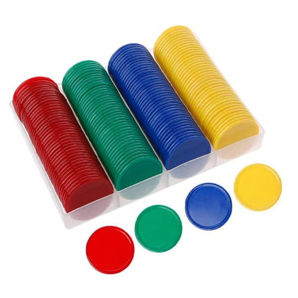 160 stk/sæt plastikmarkører til pokerchips til mahjong-pokerspil T