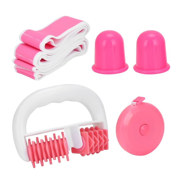 Massage Roller Set Silikon Massage Roller Stretching Strap Koppningskopp Mätlinjal