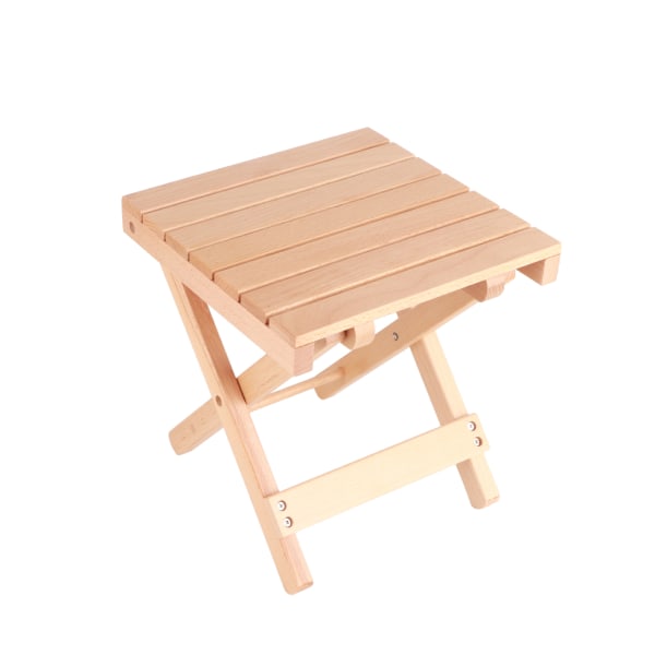 Bärbar hopfällbar träpall multifunktionell liten träbänk för utomhusfiske camping picknick trädgård