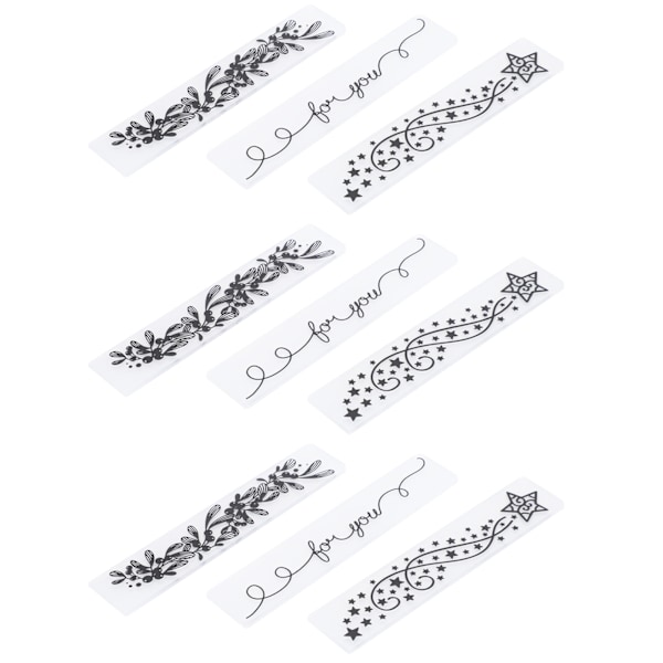 9 stk. Blomster Plast Embossing Folder til DIY Håndlavede Embosserede Plade Tilbehør