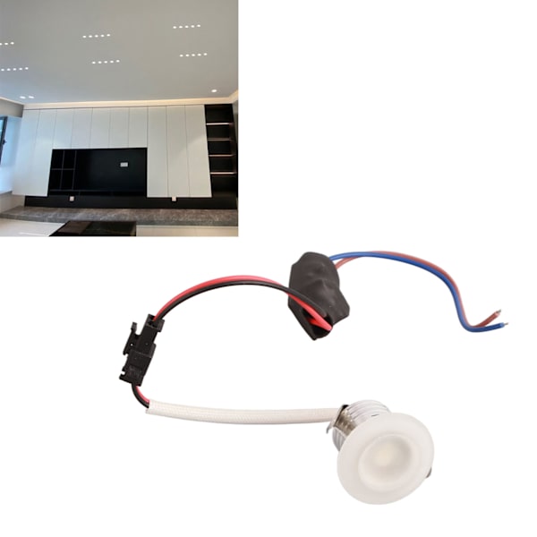 Mini infällda spotlights Professionell rund form LED-takspotlights för inomhus vardagsrum matsal AC85‑265V Varmvitt ljus 3000K