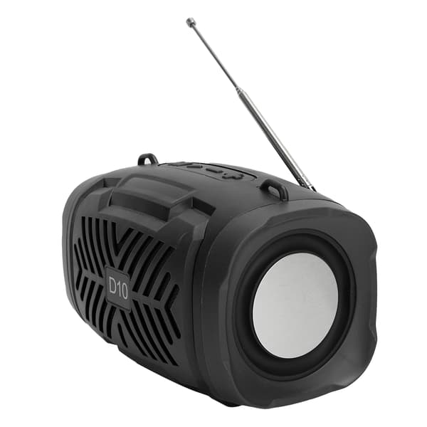 D10 Bluetooth V5.0 langaton kaiutin USB-mikrokaiutin valohihnalla, tukee FM-mustaa