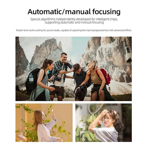 4K Autofokus LENS 64MP Digitalt Videokamera Hvid