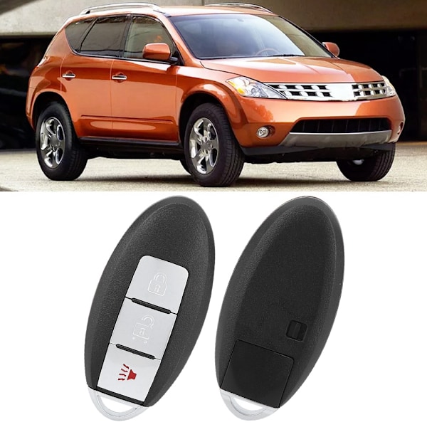 3-knappars fjärrkontroll för nyckellöst inträde till bil, passar till Nissan Murano 2003 2004 2005 2006 2007 KBRASTU15