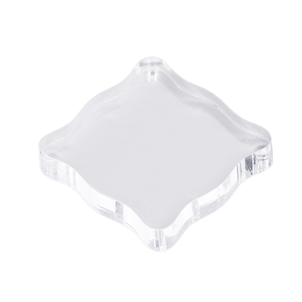 Akryl stempelblokk Akrylhåndtak Buet DIY stempelhåndverk Gummistempel Transparent stempelTL005