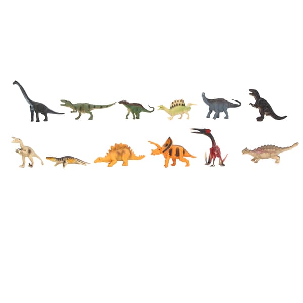 12 stk. mini dinosaurfigurer, simulering, statisk legetøj til børn