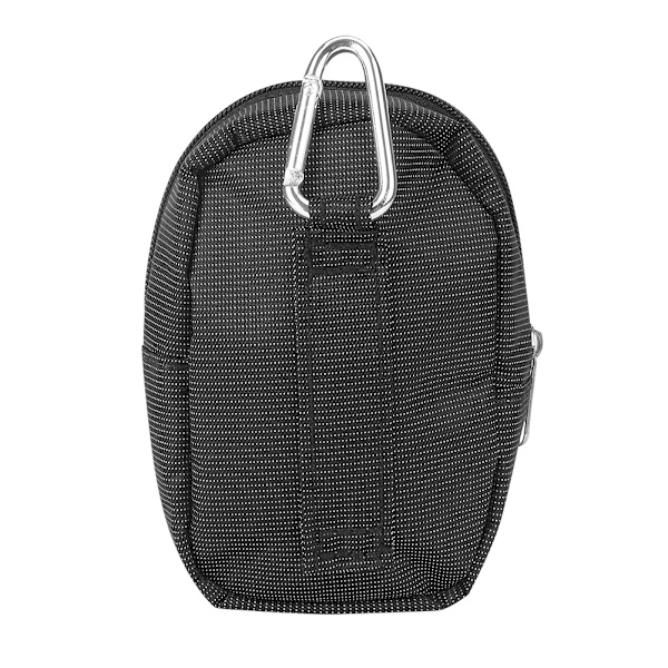 Bärbar liten polyester golfbollsväska Midjepaket tillbehör med nyckelring svart