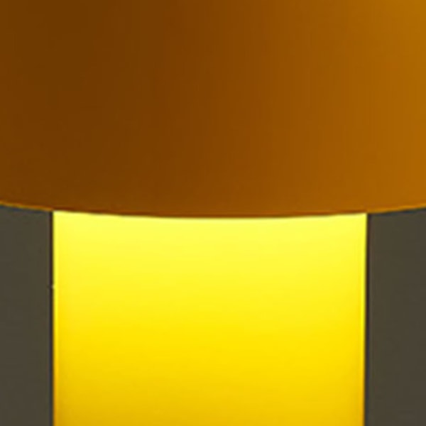 Soppbordlampe med tre farger LED-lysperler, trinnløs dimming, sopplampe, nattlys for soverom, seng, gul