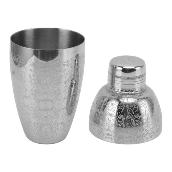 Cocktail Shaker i amerikansk stil 304 Rostfritt stål Cocktail Bartending Mixer Shaker för bartillbehör Etsning