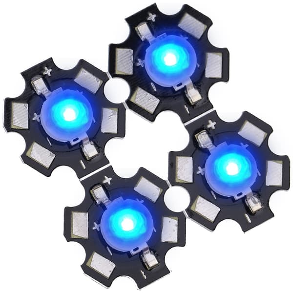 3W High Power LED Lampeperler Emitter Diode Chips til DIY Belysningsarmaturer Kongeblå