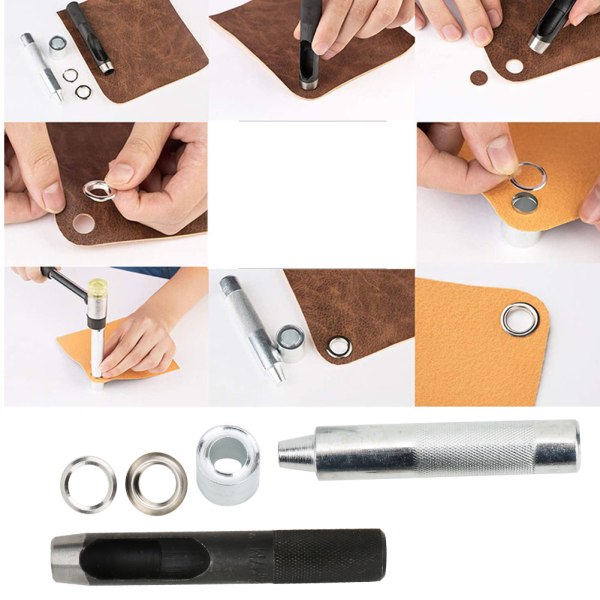12 mm metallöglor Nitar Mässingsöglor Grommet Kit Skor Väska Kläder Tillbehör12MM