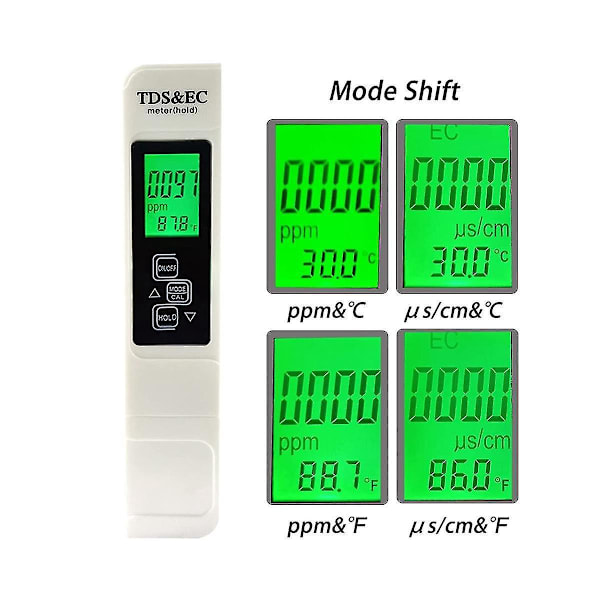 4 i 1 TDS PH-måler, EC Temperaturmåler, til Drikkevand fra Vandhane, Digital PH Pen Lab PH Tester-B7