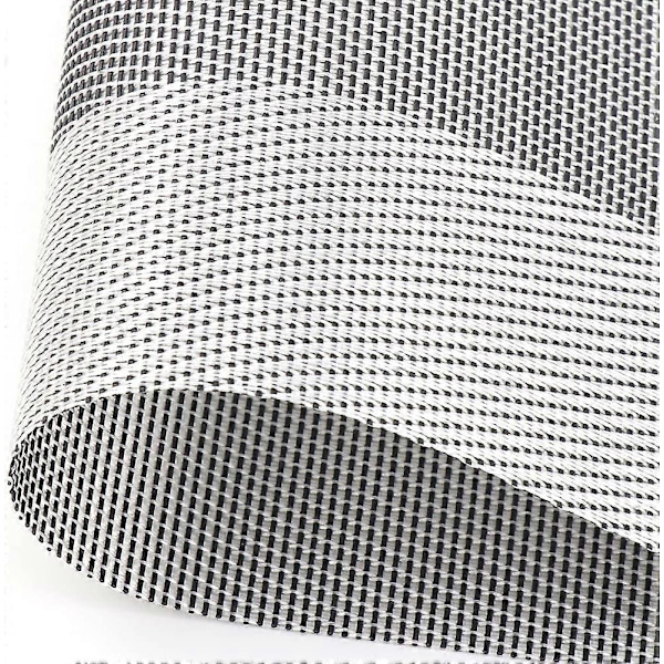 45 cm * 30 cm, vaaleanharmaa design, 8 vinyyliliinan setti, kulutusta kestävä, lämmönkestävä, kudottu keittiön liinoille