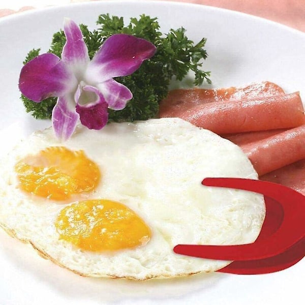 Stekspade för stekta ägg, multifunktionell, 2 i 1, non-stick, bakningstång för köksredskap, kökstillbehör (Röd) 2 st