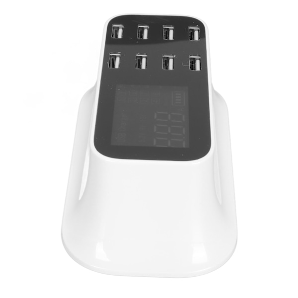 8-porttinen USB-latausasema, nopea latausportti, USB-latausasema LED-näytöllä useille laitteille, älypuhelimille, tableteille, 100-240 V, AU-pistoke