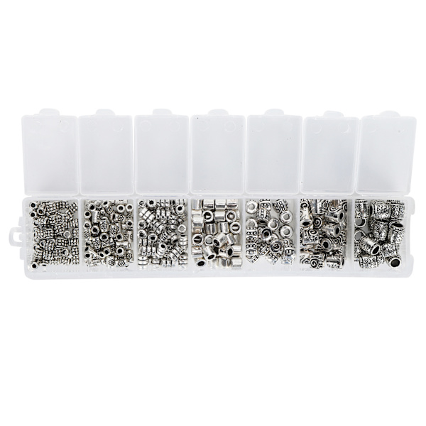 260 st Spacer Bead Metal Accessory Kit Set Pack för DIY Craft Armband Smycken