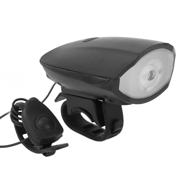 Scooterstrålkastare USB Uppladdningsbar High Brightness Night Riding Front Light med HornBlack