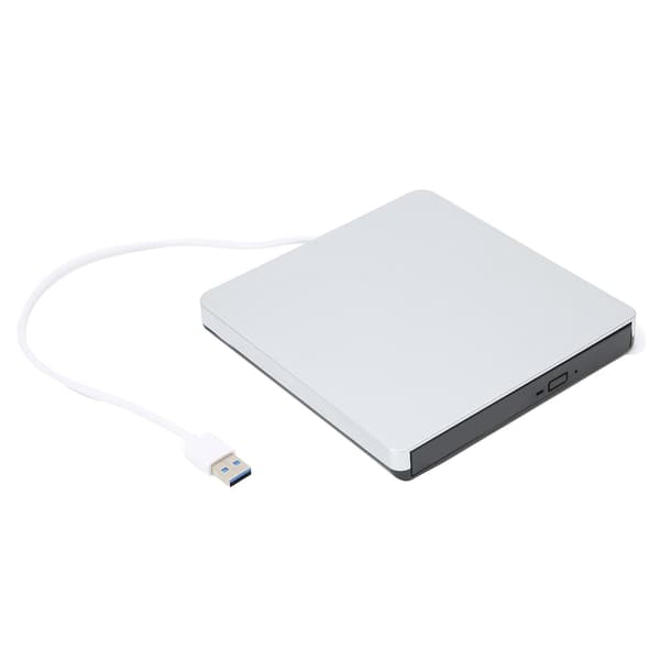 DVD-enhet USB3.0 extern DVD-spelare kompatibel med bärbar dator stationär PC för Win XP/2003/8/10/7Silver