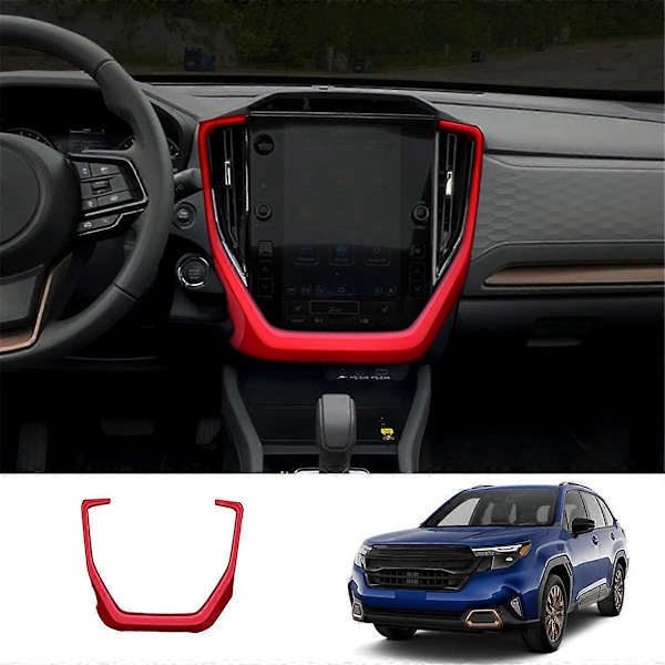 Auton navigointinäytön kehys Subaru LHD Punainen