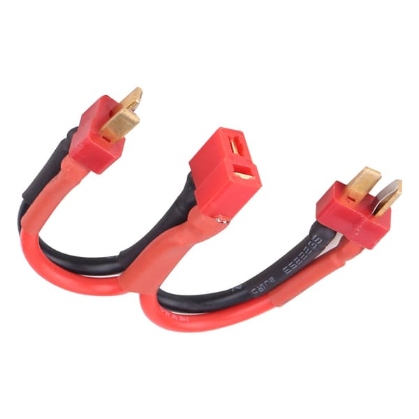 Deans Style T-plugg 2 hann til T-plugg 1 hunn strømkabel silikonledning for 2-6S Lipo-batteri