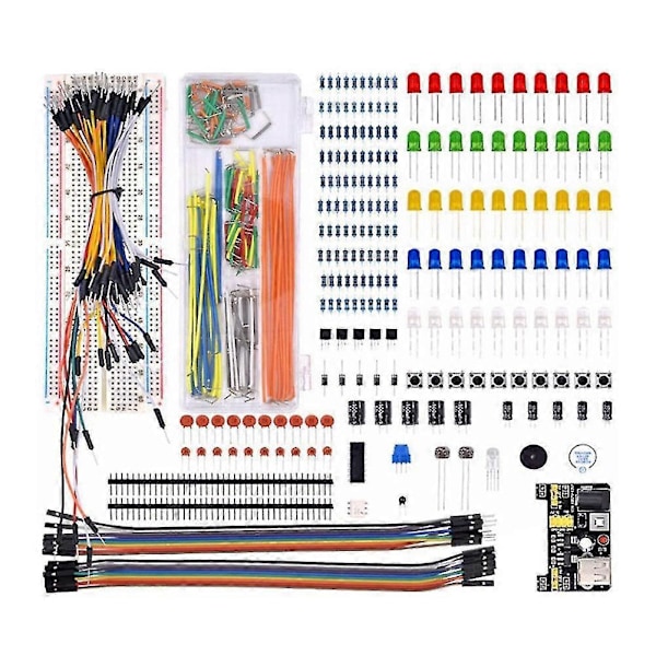 Breadboard Sæt Elektronik Komponent DIY Kit med Plastikboks til R3 Komponentpakke