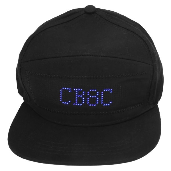 Bomullsplast Peaked Cap LED Luminescens Redigerbar Kul Hatt for Utendørsfest Scene