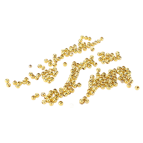 200 st smyckespärlor Enkla material Armband Halsband Tillbehör Partition Pärlor för DIY Smycken Imitation Guld