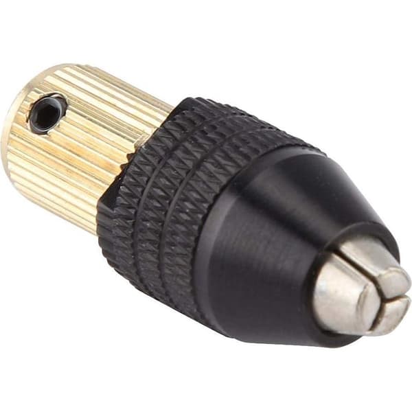 Mini selvstrammende chuck, mini borechuck med klemkapasitet 0,3 til 3,4 mm (5 mm hull), mini elektrisk drillhylse tilbehør, for motoraksel