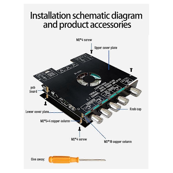 -AS21 2.1 Kanal Bluetooth Digital Effektforstærker Board Modul