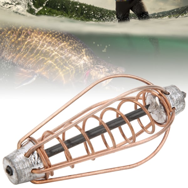 Bärbar metall fiskematare tillbehör till lockbetesbur med viktkopparfärg 20 g (7 st)