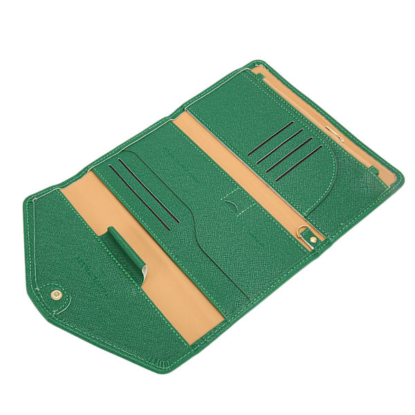Passhållare RFID cover Portabel passplånbok i mjukt PU-läder för resor affärsresa Mörkgrön