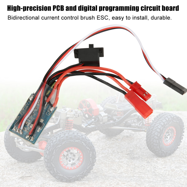 30A 4-8V ESC kaksisuuntainen RC-moottorin nopeudensäädin 1/16 1/18 1/24 autoveneelle ilman jarrua