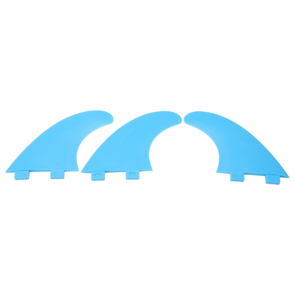 3 stk. Surfbrætfinner Nylon Plast Blå Thruster Fin Surfing Board Tilbehør til Longboard