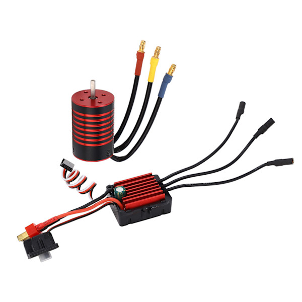 GTSKYTENRC RC-bil Børsteløs Motor ESC Børsteløs Elektronisk Fartskontrollersett for 1/14 Fjernstyrt Bil 4700KV