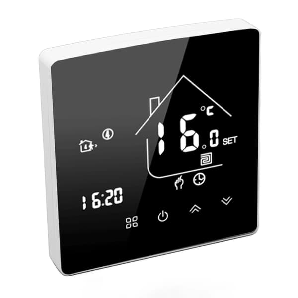Smart Termostat LCD Touchskærm Termostat Programmerbar Temperaturregulator til Kedel 95‑240V Skjult Installation