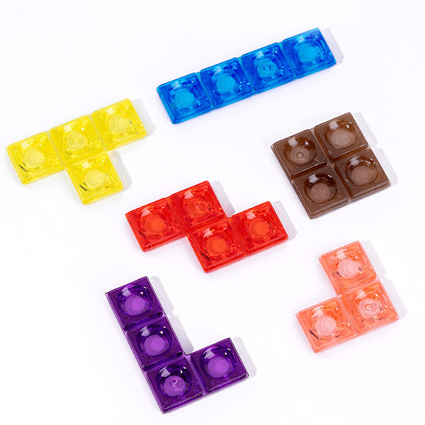 Värikäs 3D-palikkapelissä älykkyysvärikkäät palikat pulmapelitaulu 3D läpinäkyvä aivopähkinälelu läpinäkyvät palikat