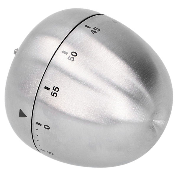 Æbleformet timer i rustfrit stål, mekanisk nedtællingsalarmtimer, køkkenredskab