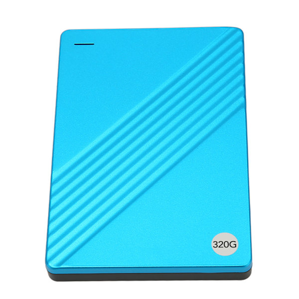 Ekstern harddisk Ultrathin 2,5 tommer USB 3.0 aluminiumlegering Plug and Play Mobil harddisk for datamaskin TV-telefon Blå 320GB