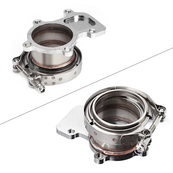 Rustfritt stål for Holset WH1C HX35 HX35W Downpipe Turbo Flens til 3\" V-bånd Adapter