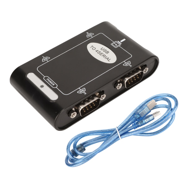 USB til seriell adapter 4 RS232 port COM reservefunksjon DB9 Kompakt USB til RS232 adapter for Windows 10 8 7